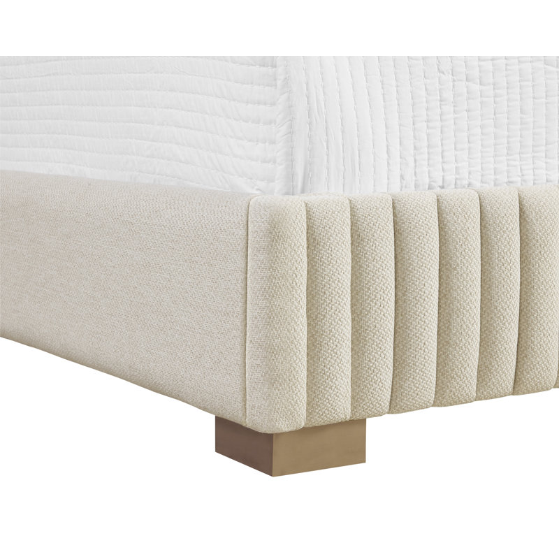 TARRANT Solid Wood Bed, Ivory