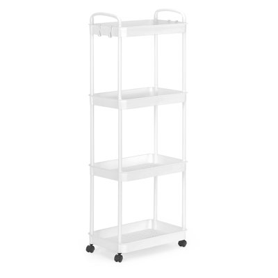 4 - Tier White Storage Rack