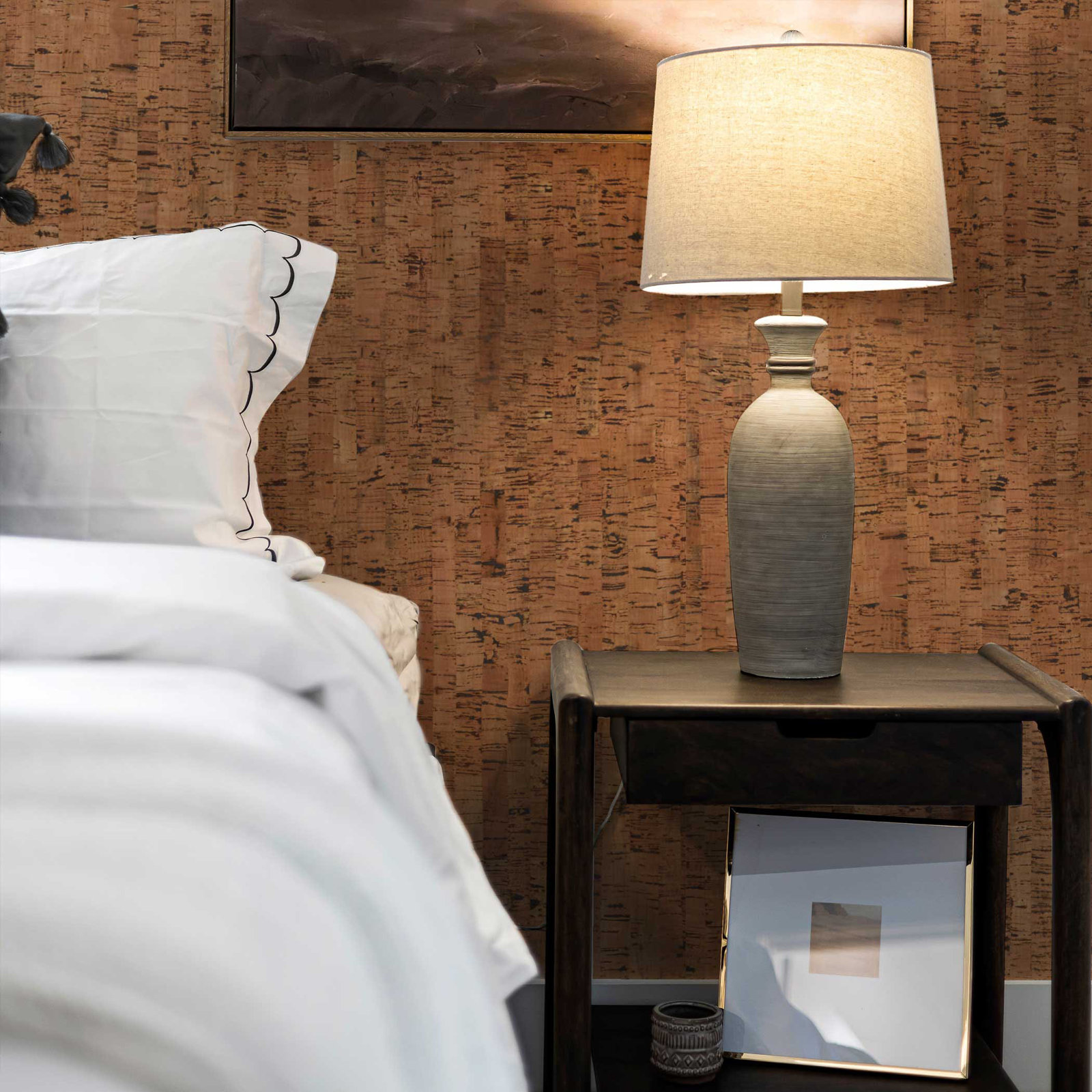 Cork Wallpaper Double Roll, Brown