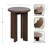 Round Solid Wood Side Table-75334282