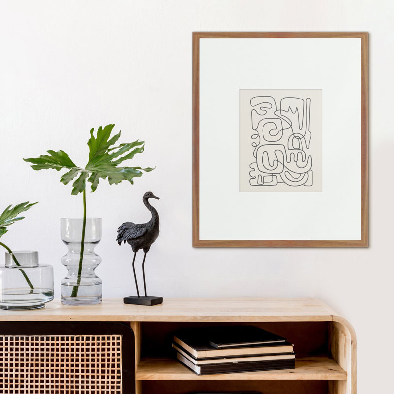 Capullo Wood Matte Picture Frame with Mat, Walnut, 18" x 24", 12" x 18"