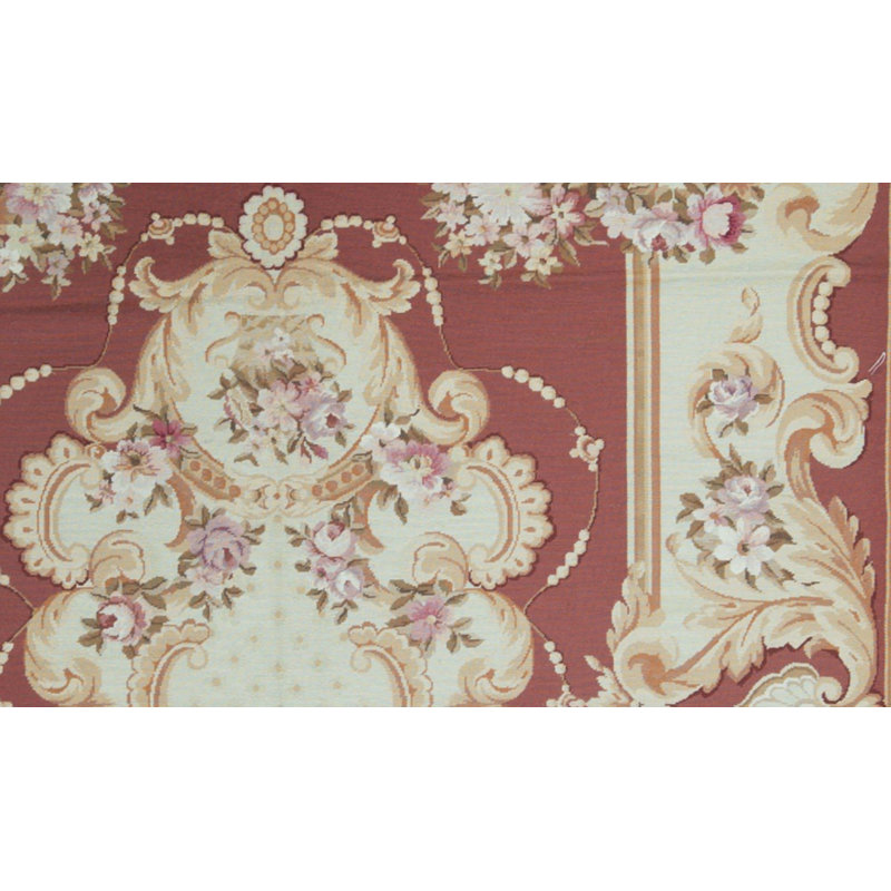 Hand-Knotted High-Quality Red and Beige Area Rug