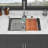 33" Drop in Kitchen Sink - 33*22 inch Kitchen Sink Drop-in Topmount Single Bowl 16 Gauge Stainless Steel Ledge Workstation Kitchen Sinks, 33 x 22 x 10 inch Kitchen Sinks