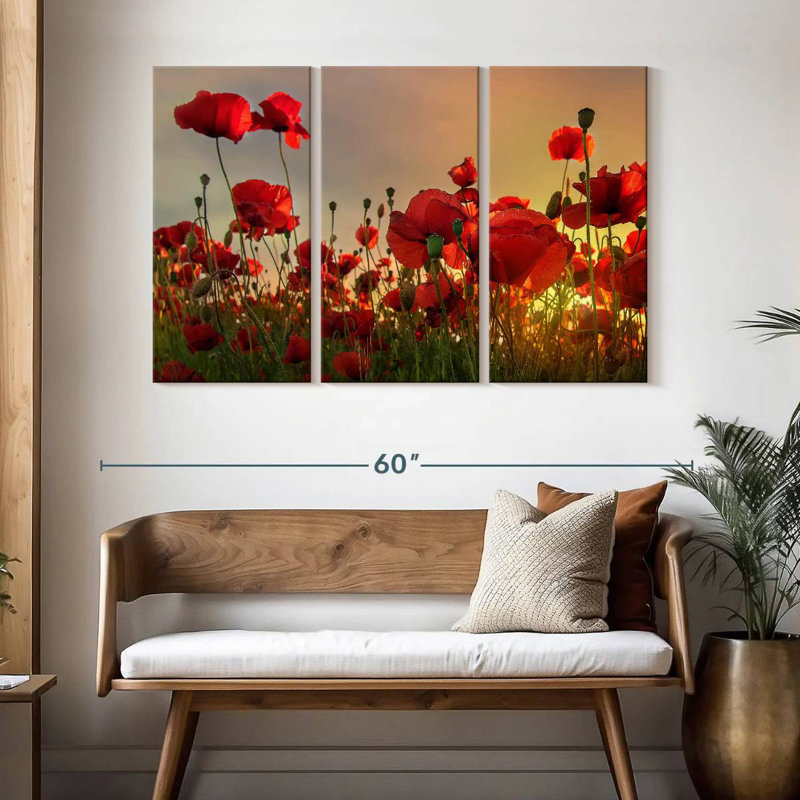 Coquelicots Harnek, H 32 po x l 50 po