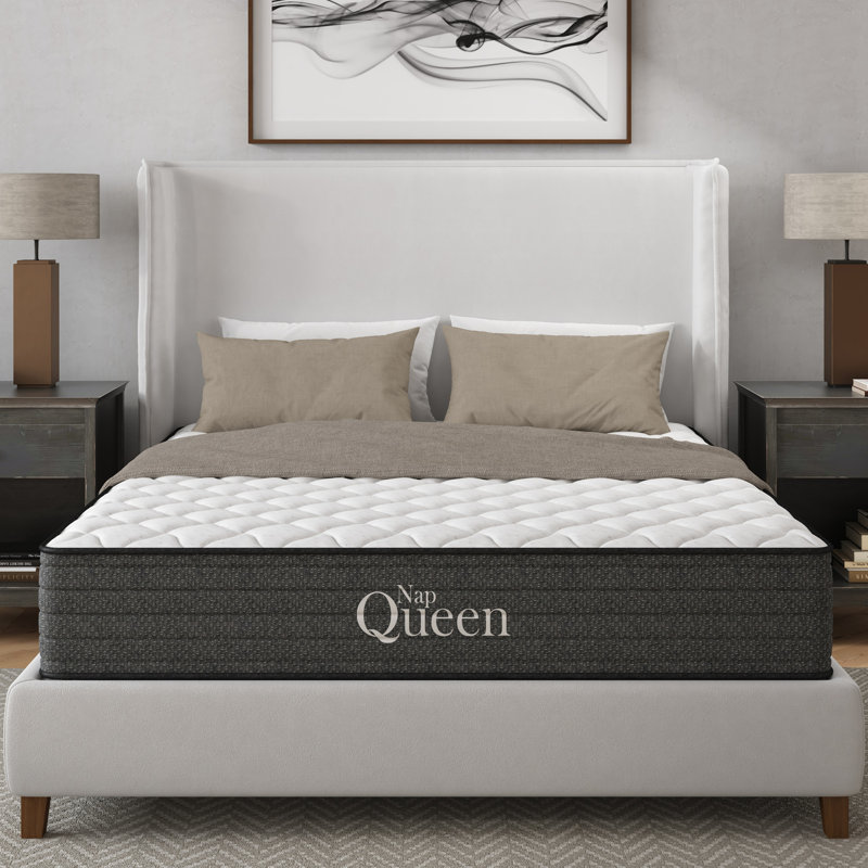Matelas hybride en mousse viscoélastique gélifiée rafraîchissante, Très grand lit, 12"