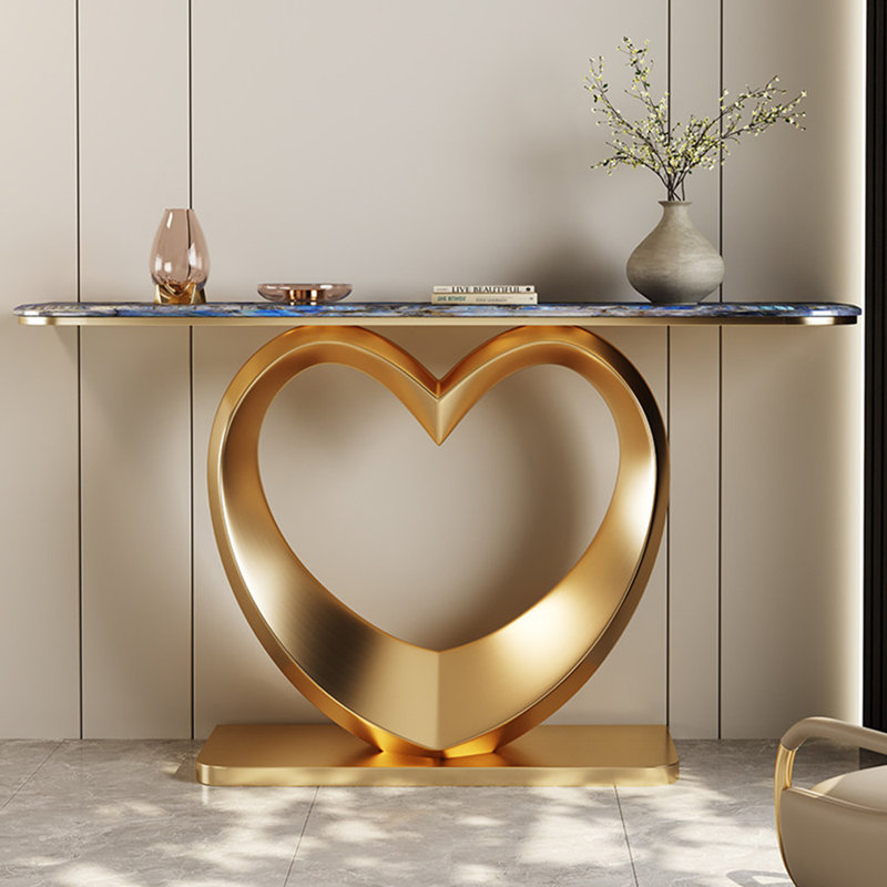Modern simple light luxury console table, 33.9" H x 47.2" W x 13.8" D