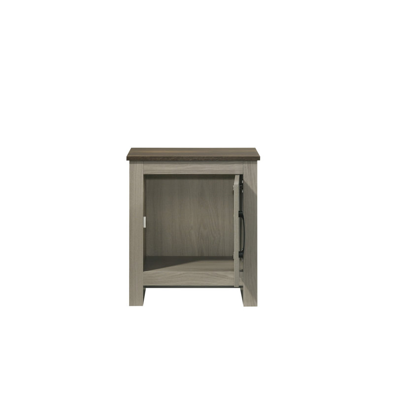 Table de bout, table d'appoint et table de chevet en chêne gris de 16 po Nilda