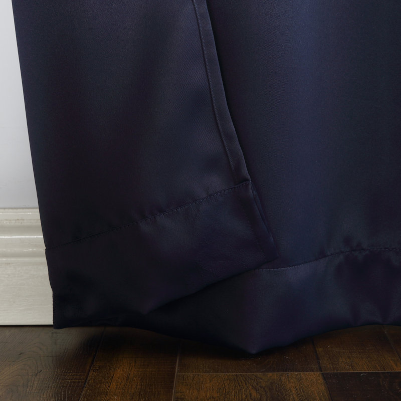 Wayfair Basics® Millen Thermal Blackout Tab Top Curtain Panel, Navy, 40" W x 95" L