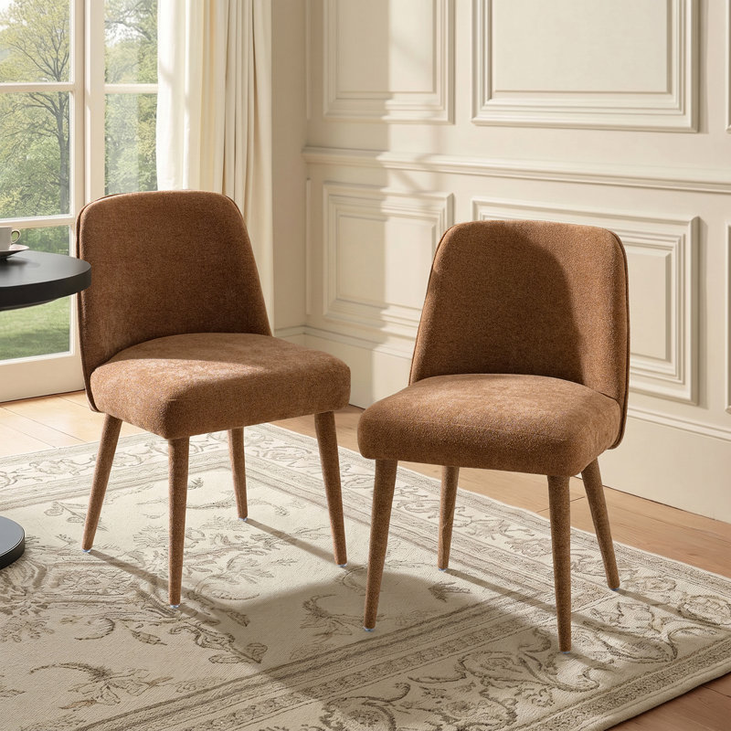 Ensemble de 2 chaises rembourrées Verity, Caramel