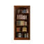 Bibliothèque entièrement sculptée en bois brun.