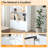 63 Inch Tall Bookcase with 6 Cubes and 2 Doors for Home Office, Living Room, White