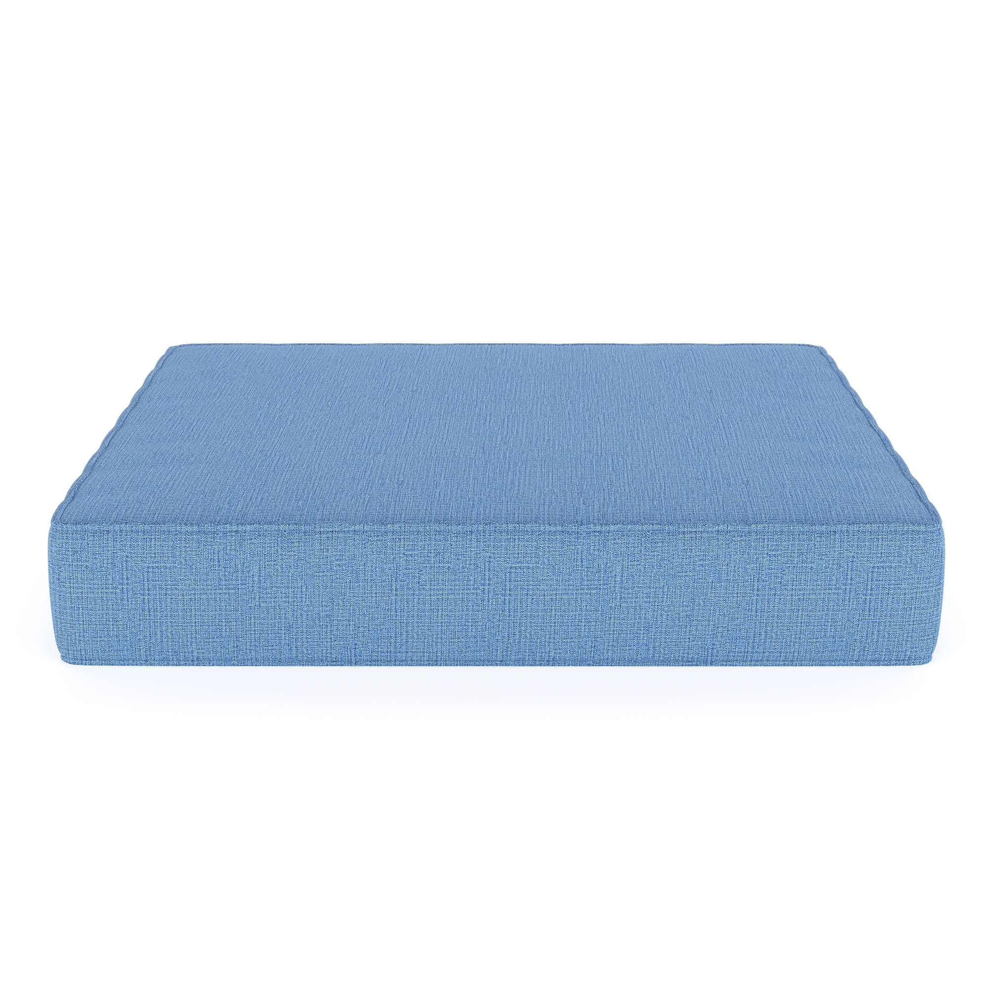 Sunbrella® Outdoor Ottoman Cushion, 4" H x 24" W x 20.5" D, Cast Ocean Sunbrella® Plainweave