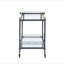 Chariot de service en verre transparent Cyrus