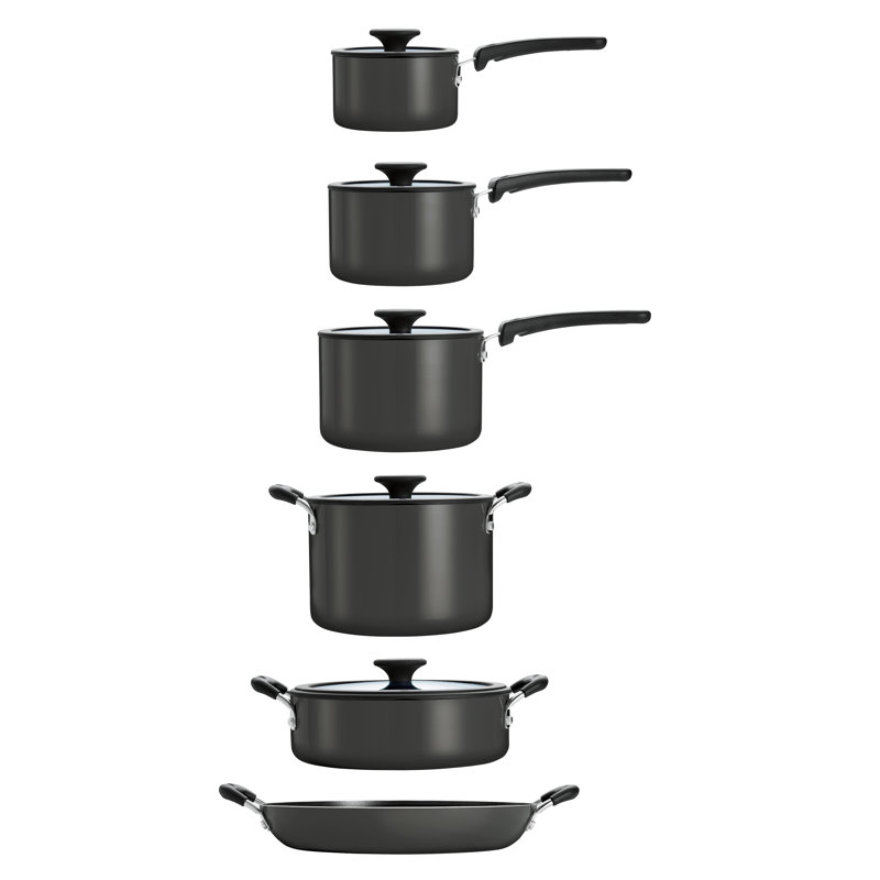 Tramontina Aluminum Non Stick 11 Pc Nesting Cookware Set, Gray