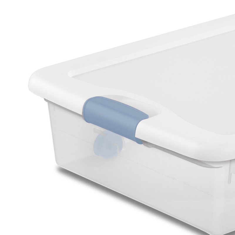 Sterilite Plastic Clear Stackable Latching Storage Box Container