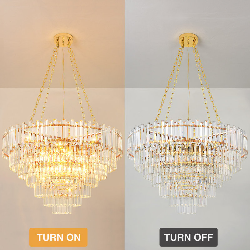 Lustre en cristal rond Φ80cm