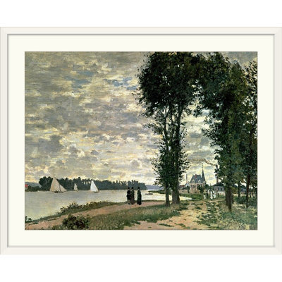«Les rives de la seine à Argenteuil, 1872» par Claude Monet, reproduction d'art