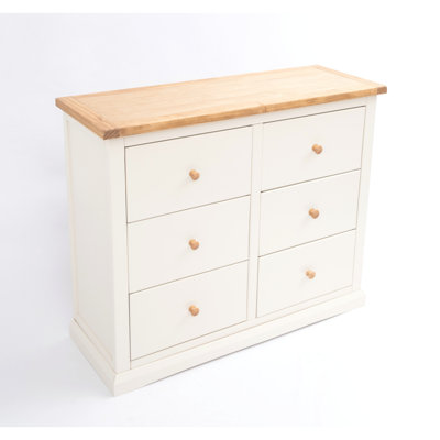 6 Drawer 110cm W Double Dresser
