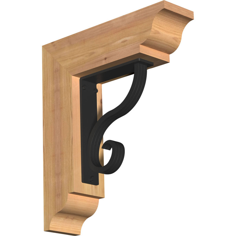Support traditionnel Ashford, H 18 po x P 15 1/2 po, Cèdre rouge de l'Ouest l 3 1/2 po x T 4 po (lisse