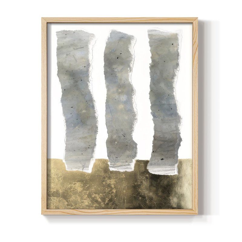Protracted Pillars I Framed Print - Solid Wood, 21" H x 17" W, Natural
