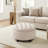 25" Round Upholstered Storage Ottoman with Tufted Cushion, Hidden Storage-690691694