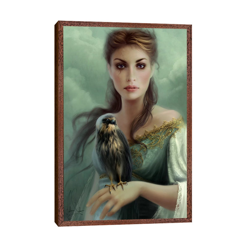 Enigmatic Soul by Melanie Delon - Print on Canvas, 66.04 cm H x 45.72 cm W, Classic Brown Wood Framed