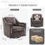 Upholstered Fabric Swivel Armchair-132720695