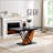 61.81(46.46) Inch Extendable Dining Table, Modern Geometric Rectangular Table With Sturdy Frame And MDF Base-364357013
