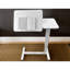 Bureau ergonomique mobile blanc avec roulettes, réglable en hauteur pour un ordinateur portable et une table de chevet, lecture confortable, travail au lit