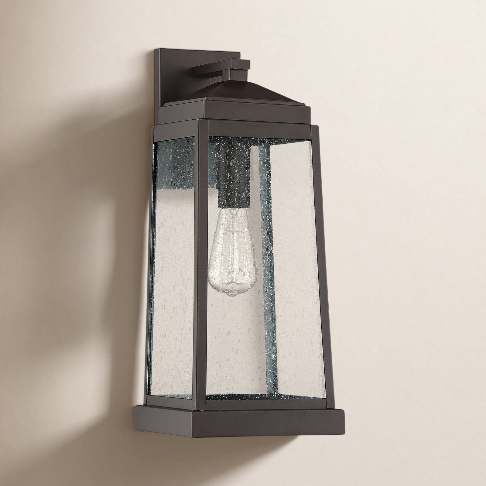 Single Light Outdoor Wall Light, 19" H x 8" W x 8.75" D
