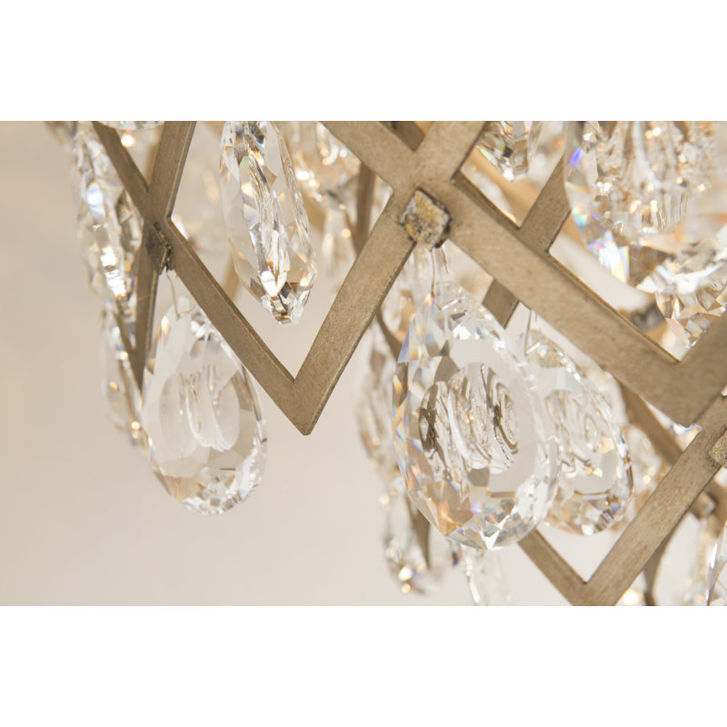 Vienna Bronze and Crystal 7-Light Tiered Chandelier