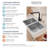 AZUNI Veneti Dual Mount 27 inch Stainless Steel Double Bowl Kitchen Sink