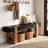 55" Solid Wood Entryway Shoe Bench