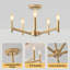 Plafonnier semi-encastré 5 lumières façon bougie-1840035602