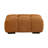 Rectangular Upholstered Tufted Ottoman With Block Legs In Orange
