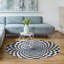 Tapis noir / blanc Kehr-70931497