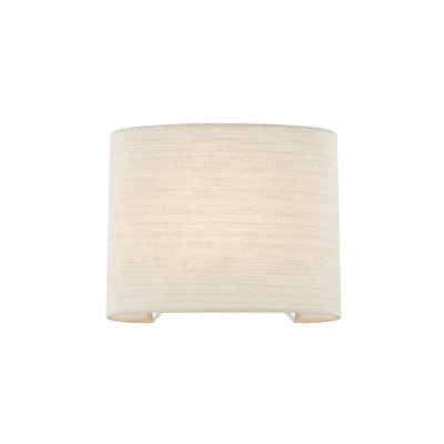 Textile - ADA Wide Oval  Wall Sconce - Linen Fabric Shade