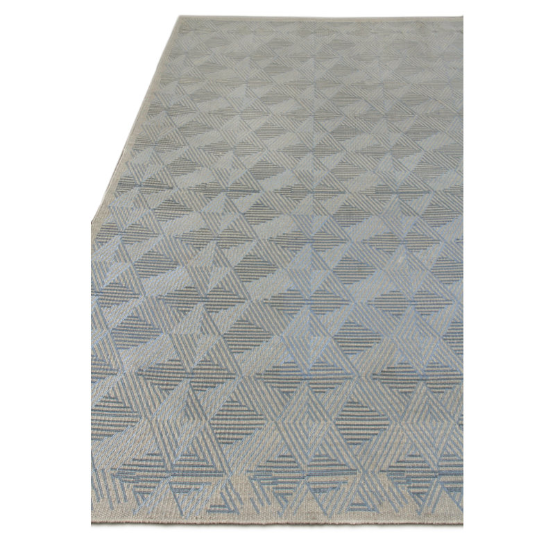 Pavilion Wool Geometric Area Rug in Ivory, Rectangle 10' x 13'6"