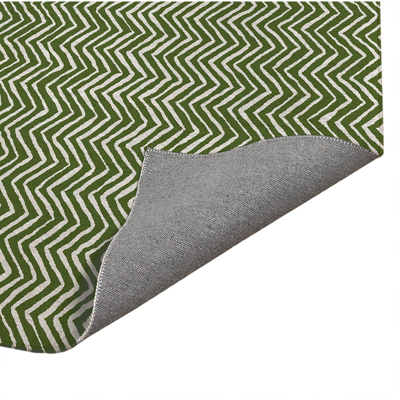 Tapis de cuisine Chevron, Rectangulaire 2 pi x 3 pi, Vert olive