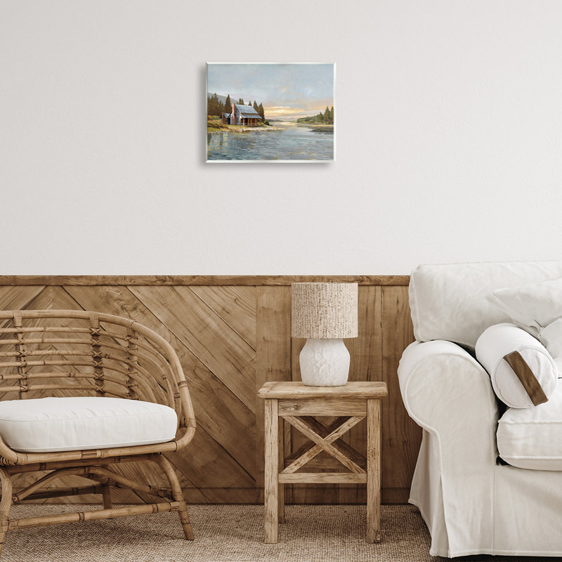 "Cabin at River's Edge", art mural Amber Sterling
