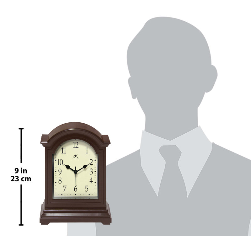Antique Grandfather Tabletop Clock, Brown