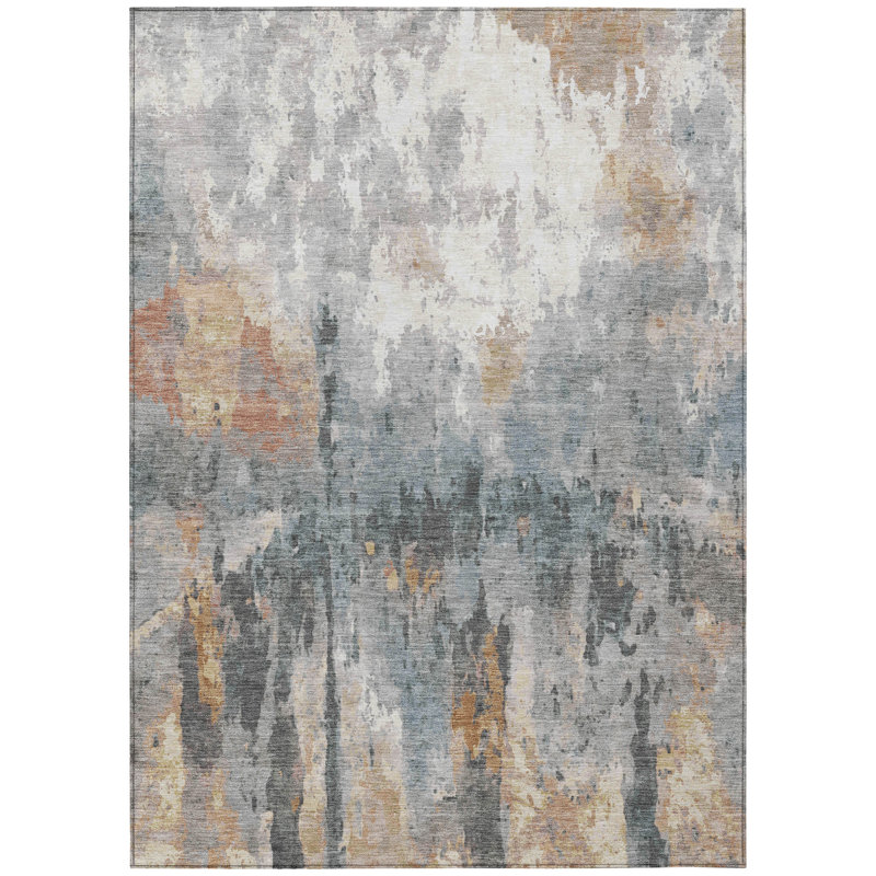 Machine Washable Indoor/Outdoor Pablo ACN2284 Abstract Rug, Rectangle 10' x 14'