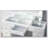 Contemporary Style Vanity Set With Stool, Glass Top, Storage Drawers, Central Mirror, Bulbs, And USB/Power Outlet