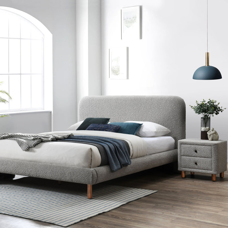 Table de chevet 2 Grey Boucle