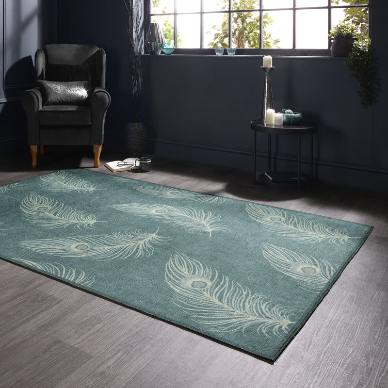 Geometric Digitally Printed 100% Polyester Area Rug, Rectangle 120 x 170 cm