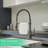 Commercial Kitchen Faucet With Pull Down Sprayer, Single Handle Single Lever Kitchen Sink Faucet