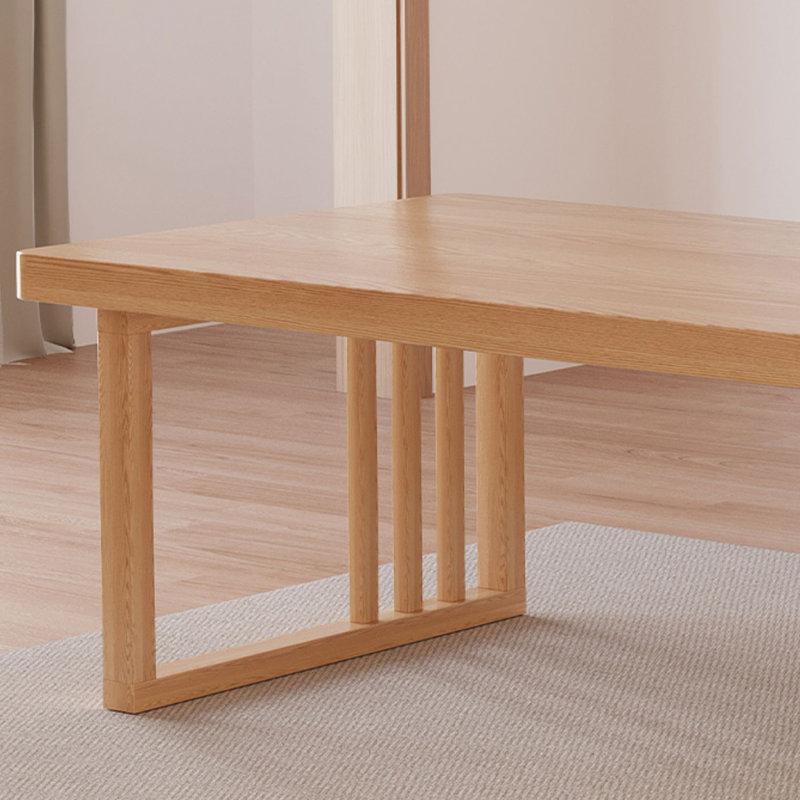 Bureau rectangulaire en bois massif Burlywood, H 29,53 po x l 94,49 po x P 35,43 po