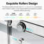 Double porte de douche coulissante en - 56-60 "x 76", verre trempé 3/8 ", durabilité à long terme H 76" imperméable et -