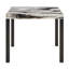 Table de salle à manger à hauteur de comptoir moderne en faux marbre avec 4 tabourets