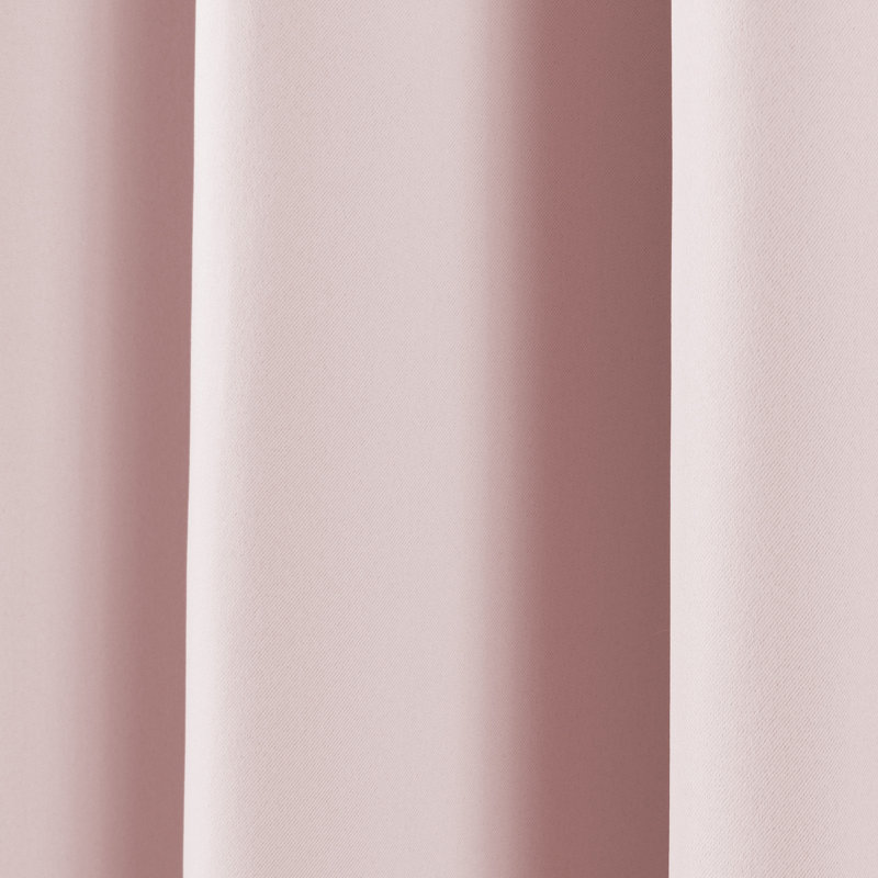 Schaeffer Solid Blackout Thermal Grommet Curtain Panels, Baby Pink, 52" W x 63" L